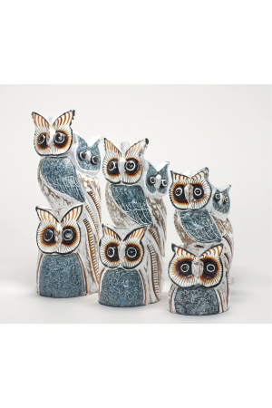 Ahşap 3'lü Baykuş Seti 3okas-18&hellip;