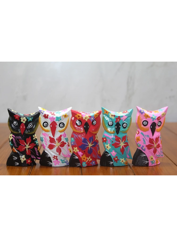 Ahşap 5'li Baykuş Seti Polos-10&hellip;