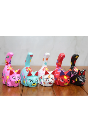 Ahşap 5'li Kedi Seti Polos:11… Ahşap 5'li Kedi Seti Polos:11…