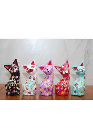 Ahşap 5'li Kedi Seti Polos:7… Ahşap 5'li Kedi Seti Polos:7…