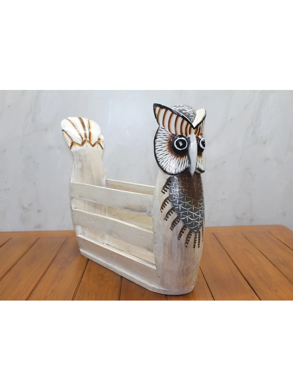 Ahşap Baykuş Gazetelik Okas-9&hellip;