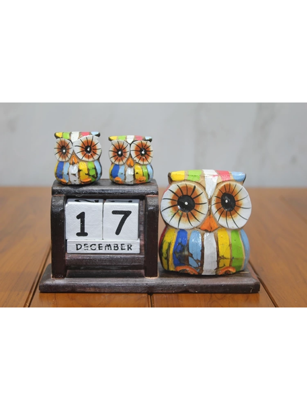 Ahşap Baykuş Takvim Polos-18&hellip;