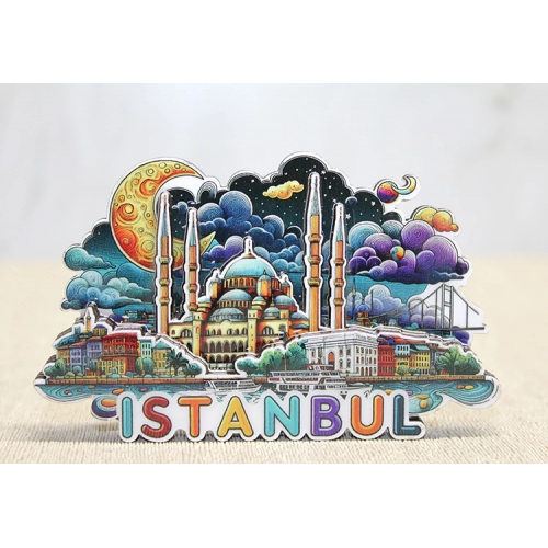 Ahşap İstanbul Temalı Magnet Alk4599