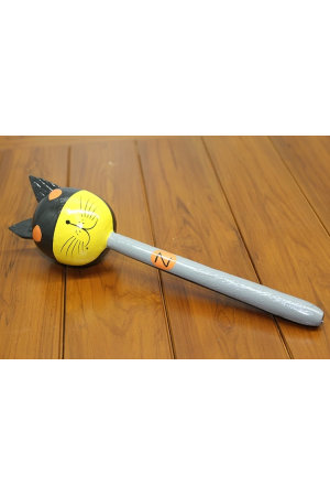 Ahşap Kedili Batman Marakas Tekli Polos:25…