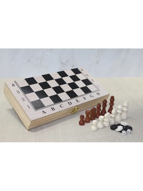 Ahşap Kutulu Satranç Ve Tavla Seti Alk4021&hellip;