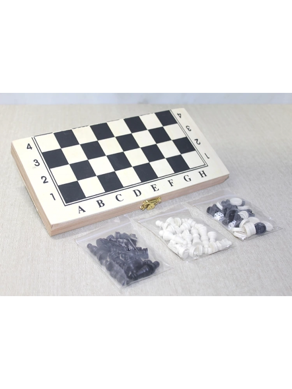 Ahşap Kutulu Satranç Ve Tavla Seti Alk4025&hellip;