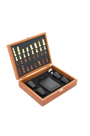 Ahşap Kutulu Satrançlı Matara Seti Alk2682…