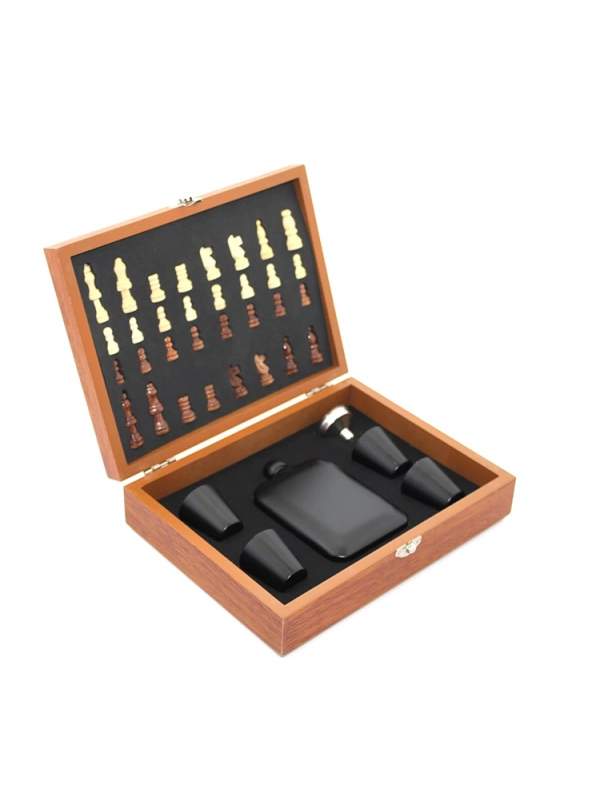 Ahşap Kutulu Satrançlı Matara Seti Alk2682… Ahşap Kutulu Satrançlı Matara Seti Alk2682…