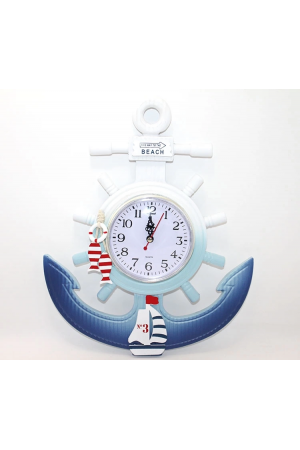 Ahşap Marin Dümenli Ve Çapa Tasarımı Saat Alk2468…