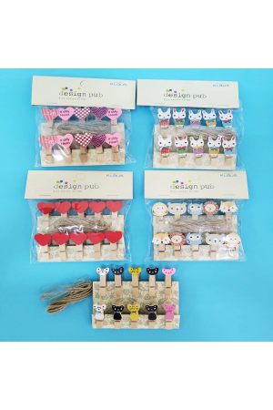 Ahşap Notluk İpli Mandal&hellip;