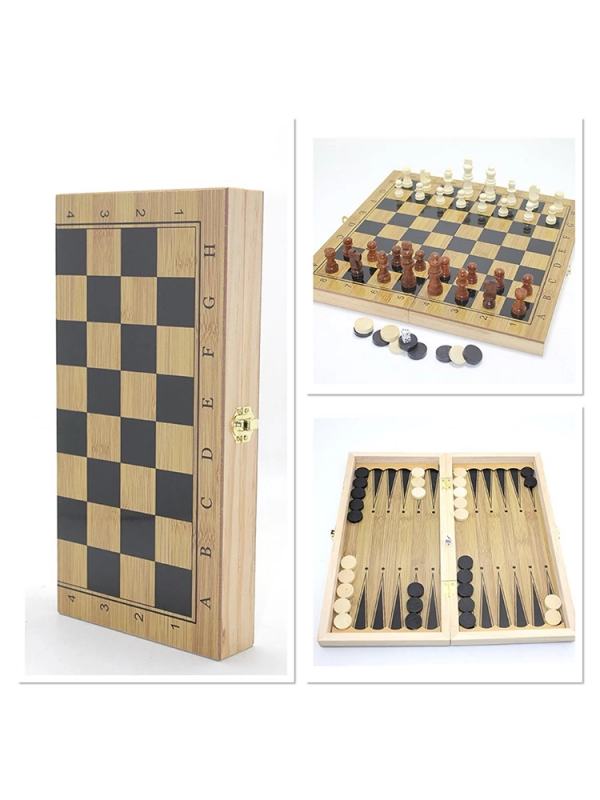 Ahşap Satranç Ve Tavla Seti Alk4236&hellip;