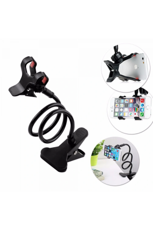 Akrobat Telefon Tutucu Spiral Gövdeli Oynar Başlıklı - Siyah…