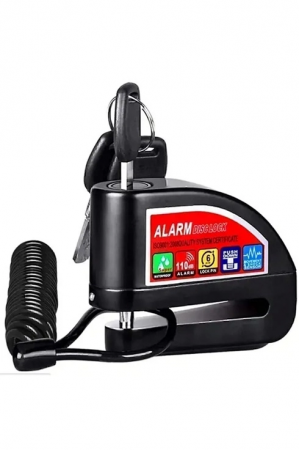 Alarmlı Disk Kilidi Motorsiklet Scooter Bisiklet Sesli Alarm 110 Desi…