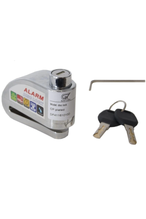 Alarmlı Motosiklet Disk Kilidi 110 Desibel Krom Bisiklet Scooter Alar…