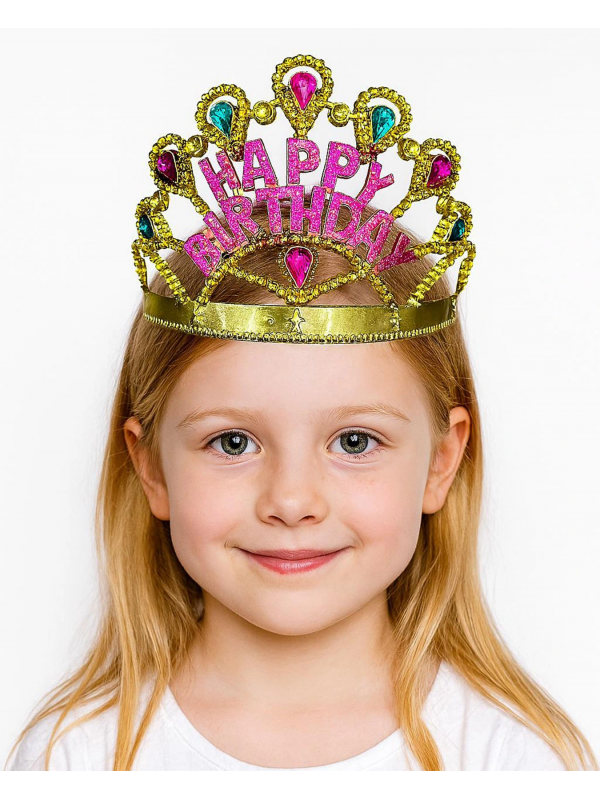 Altın Renk Happy Birthday Yazılı Doğum Günü Tacı 60 Cm&hellip;