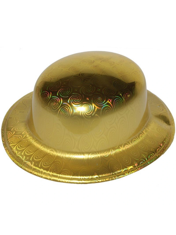 Altın Renk Hologramlı Plastik Yuvarlak Melon 27x24 Cm… Altın Renk Hologramlı Plastik Yuvarlak Melon 27x24 Cm…