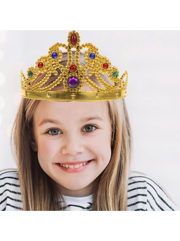 Altın Renk Plastik Prenses Tacı Kraliçe Tacı 60 Cm&hellip;