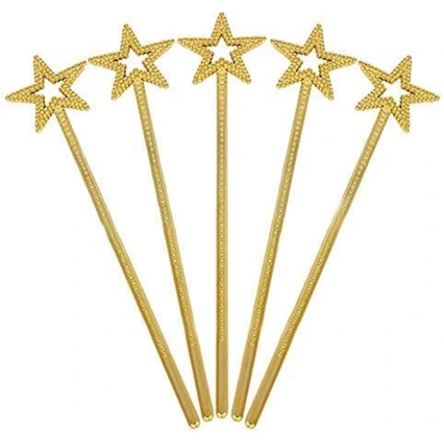 Altın Renk Yıldız Peri Asası Peri Değneği 34 Cm 1 Adet