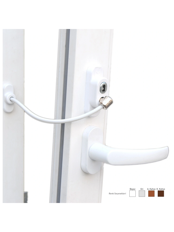 Anahtarlı Halatlı Pvc Kapı Pencere Emniyet Kilidi&hellip;