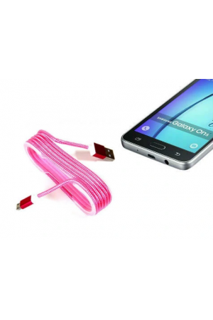 Android Örgü Şeklinde Renkli Çelik Şarj Data Kablosu - Pembe… Android Örgü Şeklinde Renkli Çelik Şarj Data Kablosu - Pembe…