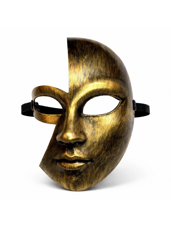 Antik Efektli Altın Yarım Yüz Plastik Parti Maskesi&hellip;