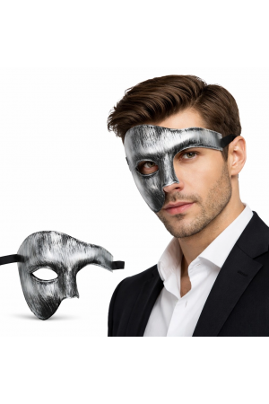 Antik Eskitme Gümüş Erkek Yarım Maske - Phantom & Balo Maskesi… Antik Eskitme Gümüş Erkek Yarım Maske - Phantom & Balo Maskesi…