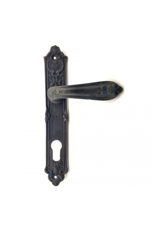 Antika Tarz Dekoratif Pirinç Çiçekli Banyo Kapı Kolu - 240x40 Mm, Oksi&hellip;