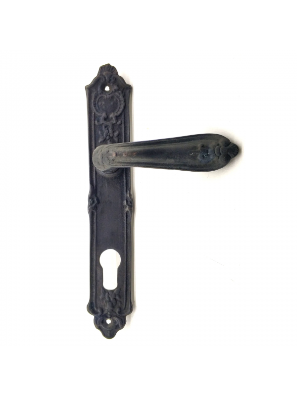 Antika Tarz Dekoratif Pirinç Çiçekli Banyo Kapı Kolu - 240x40 Mm, Oksi&hellip;