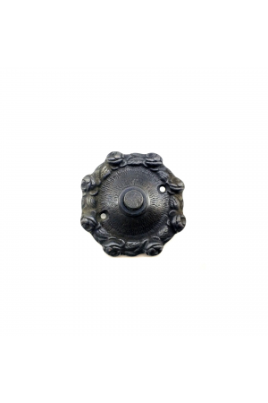 Antika Tarz Dekoratif Pirinç Güllü Kapı Zili - 75mm, Oksit&hellip;