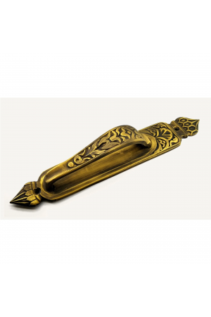 Antika Tarz Dekoratif Pirinç Kubbeli Çekme Kapı Kolu - 396x68 Mm, Antik&hellip;