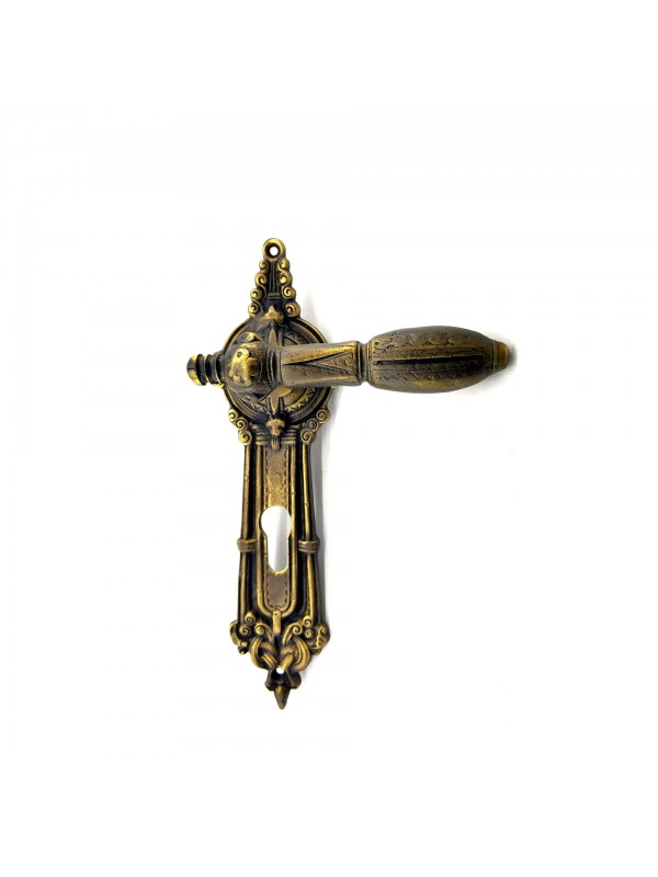 Antika Tarz Dekoratif Pirinç Şato Model Banyo, Wc Kapı Kolu - 262x83 Mm&hellip;