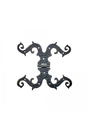 Antika Tarz Dekoratif Pirinç Süslü Menteşe - 190x170 Mm, Oksit&hellip;