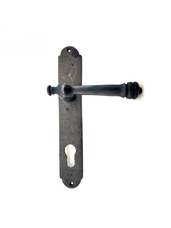 Antika Tarz Dekoratif Pirinç Taşra Yale Kapı Kolu - 220x35 Mm, Oksit&hellip;