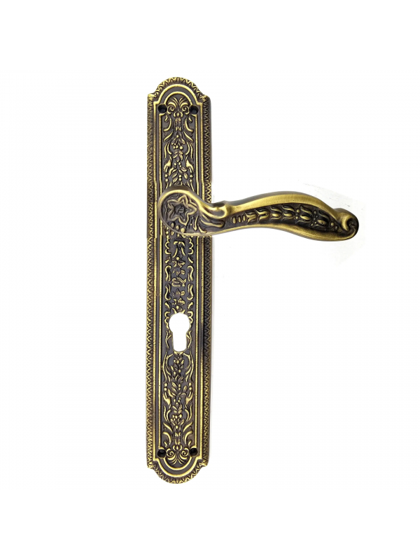 Antika Tarz Dekoratif Pirinç Ulu Model Desenli Yale, Dış Kapı Kolu - 3&hellip;