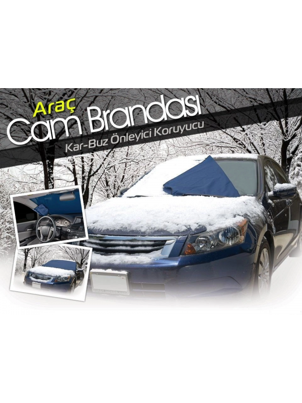 Araç Kar Buz Önleyici Büyük Boy Araç Ön Cam Brandası (150 Cm X 70 C&hellip;