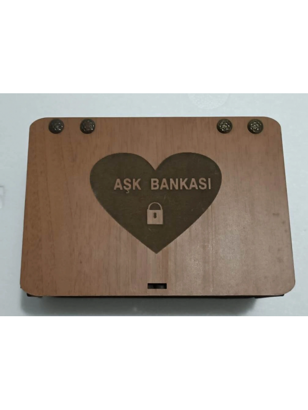 Aşk Bankası Ahşap Hediye Kutusu Sevgiliye Hediye&hellip;