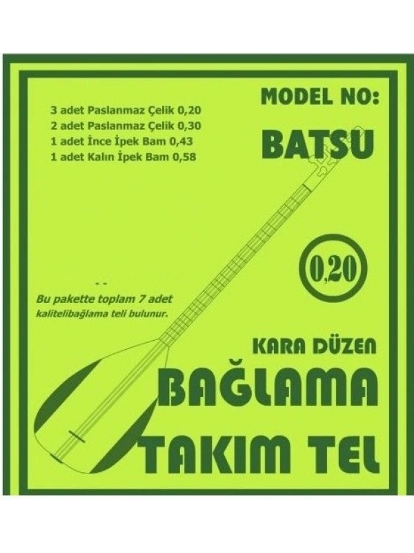 Bağlama Aksesuar Tam Takım Tel 0.20 Batsu&hellip;