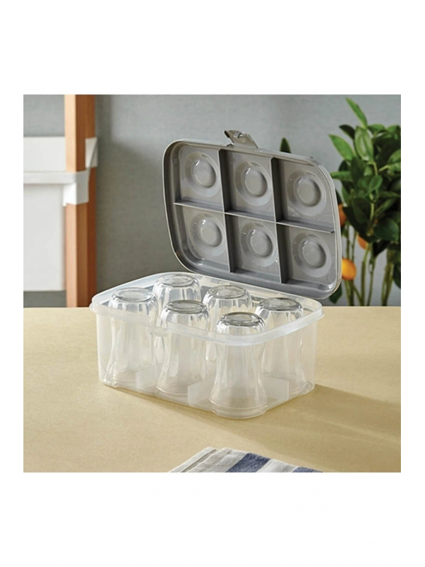 Bardak Taşıma Kutusu Şeffaf - 6 Bardak Kapasiteli Piknik Kutusu&hellip;