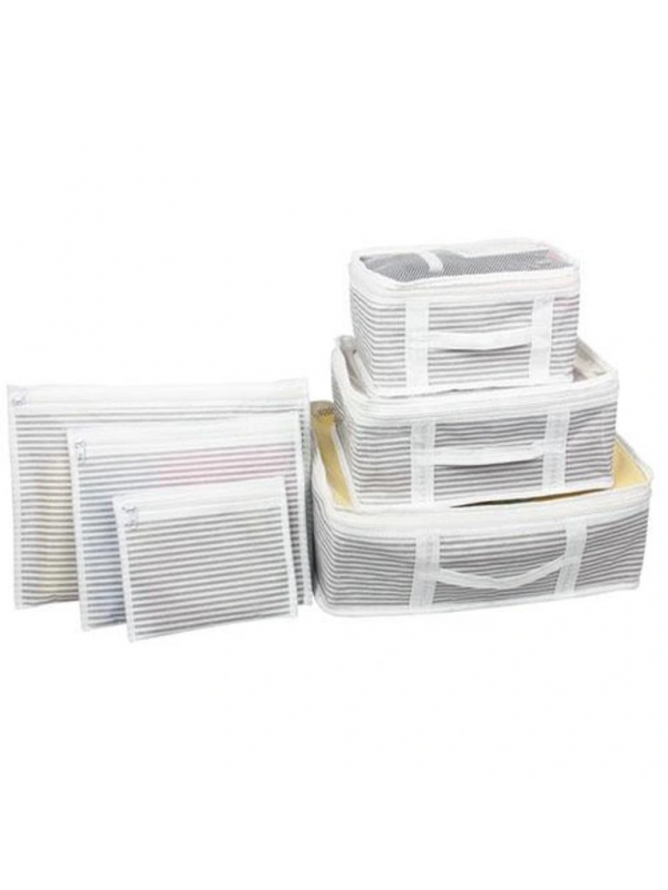 Bavul İçi Düzenleyici Valiz  Organizer 6 Lı Set - Çizgili&hellip;