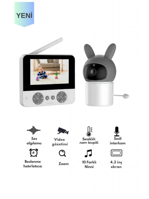 Bebek Kamerası Kumandalı Monitörlü Karşılıklı Konuşma Özellikli &hellip;