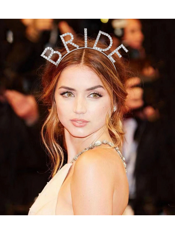 Bekarlığa Veda Mega Boy Kristal Taşlı Gümüş Bride Taç Gelin Tacı &hellip;