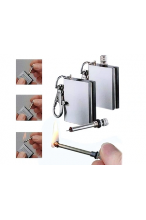 Benzinli Kibrit Çakmak Magnezyum Çubuklu Anahtarlıklı Benzinli Met…