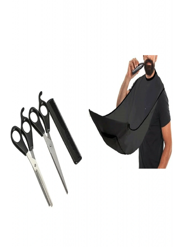 Berber Tıraş Seti - Makas Tarak Önlük - 4 Parça Özel Set&hellip;
