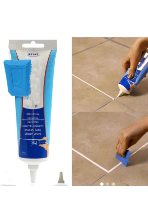 Beyaz Derz Dolgusu - Lavabo Küvet Fayans Derzi Kalemi 380gr Spatula Hediy&hellip;