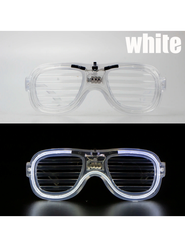 Beyaz Led Işıklı Parti Gözlüğü - Neon Glow Şerit Gözlük 3 Modlu… Beyaz Led Işıklı Parti Gözlüğü - Neon Glow Şerit Gözlük 3 Modlu…