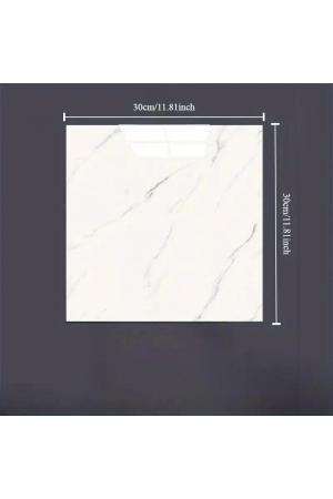 Beyaz Mermer Desenli Alüminyum Plastik Duvar Sticker (30*30)&hellip;