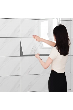 Beyaz Mermer Desenli Alüminyum Plastik Duvar Sticker&hellip;