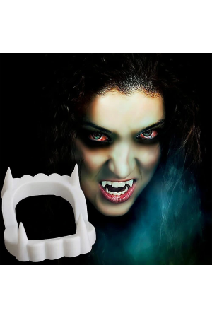 Beyaz Renk Çift Damak Takma Vampir Dişi&hellip;