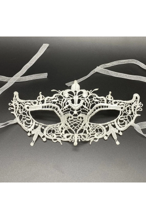 Beyaz Renk Dantel Kesim Dantel İşlemeli Balo Parti Maskesi 2 No&hellip;