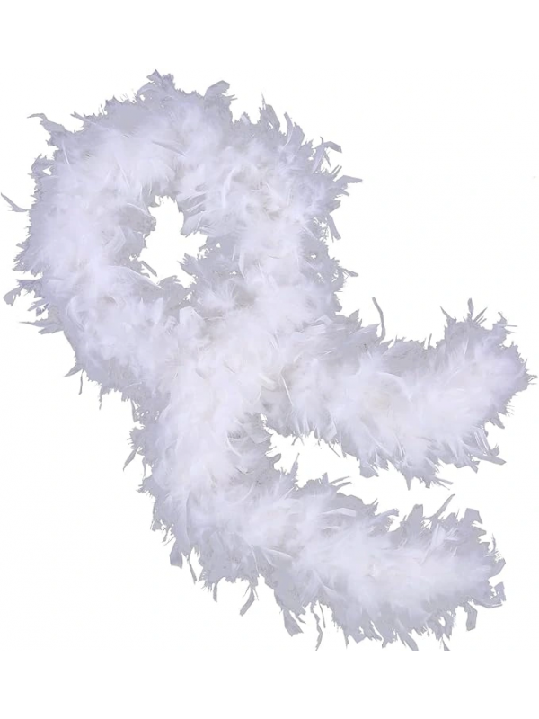 Beyaz Renk Kabarık Kalın Otriş Boa Tüy 6 Cm Genişlik 180-200 Cm Uzunl&hellip;